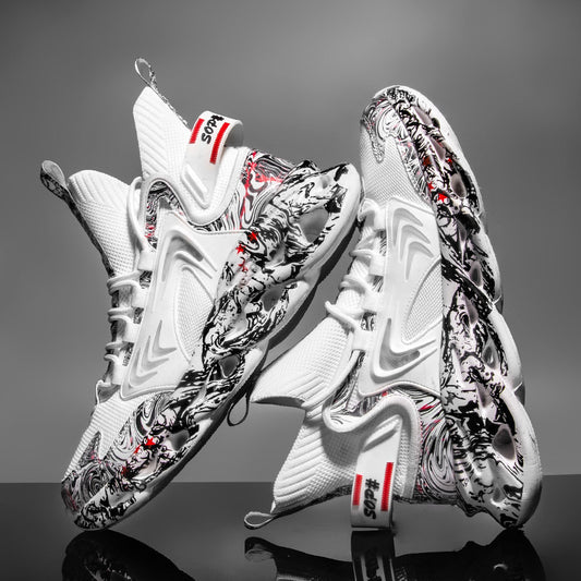 Guofeng Shoes Men&#039;s Fashionable Shoes Winter Basketball Men&#039;s Shoes 2021 New Fashionable High-top Cotton Shoes Fleece-lined Blade Sneaker